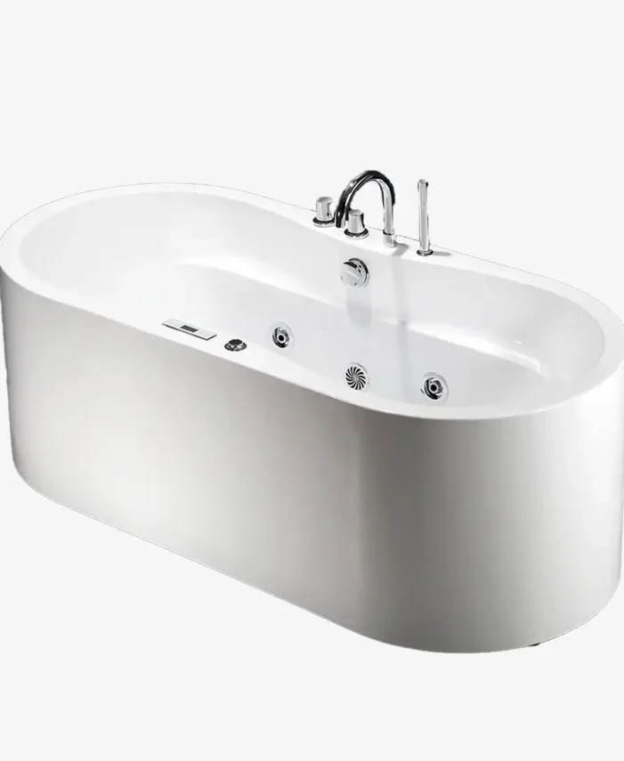 Alaska free-standing bathtub with minimalist design for modern bathrooms