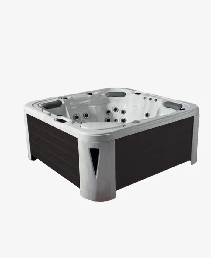 Alpha 05 Outdoor Spa by Colston – luxury outdoor hot tub with LED lights and massage jets.