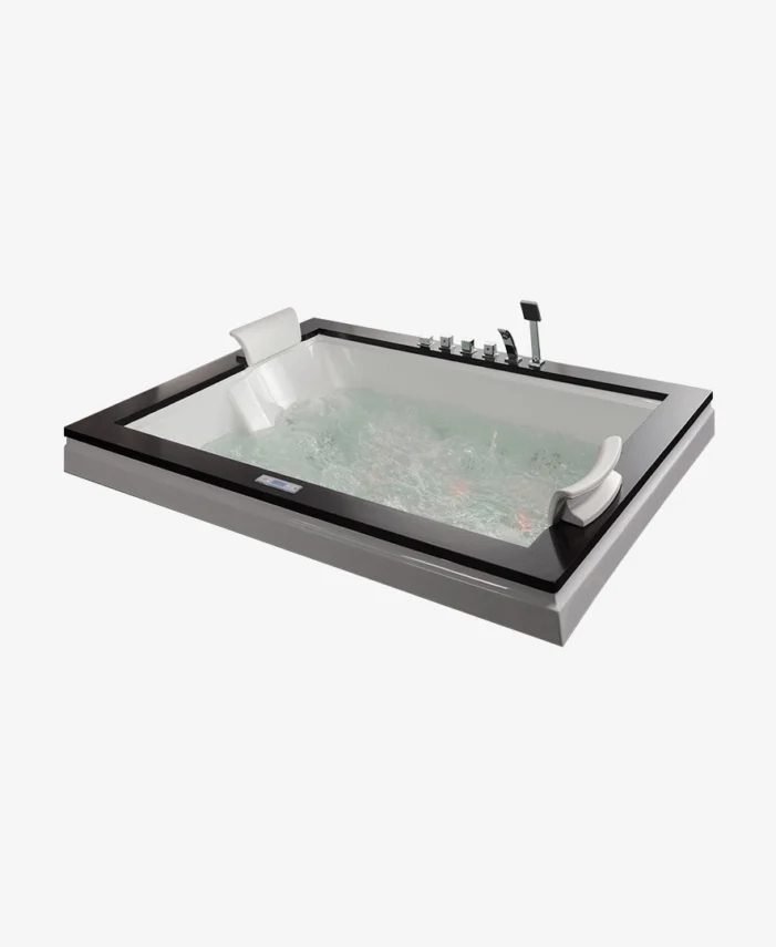 Leontes deep soaking jacuzzi tub with powerful massage jets for ultimate relaxation