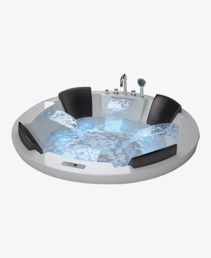 Ola bathtub designed for hydrotherapy with elegant curves and smart jet system