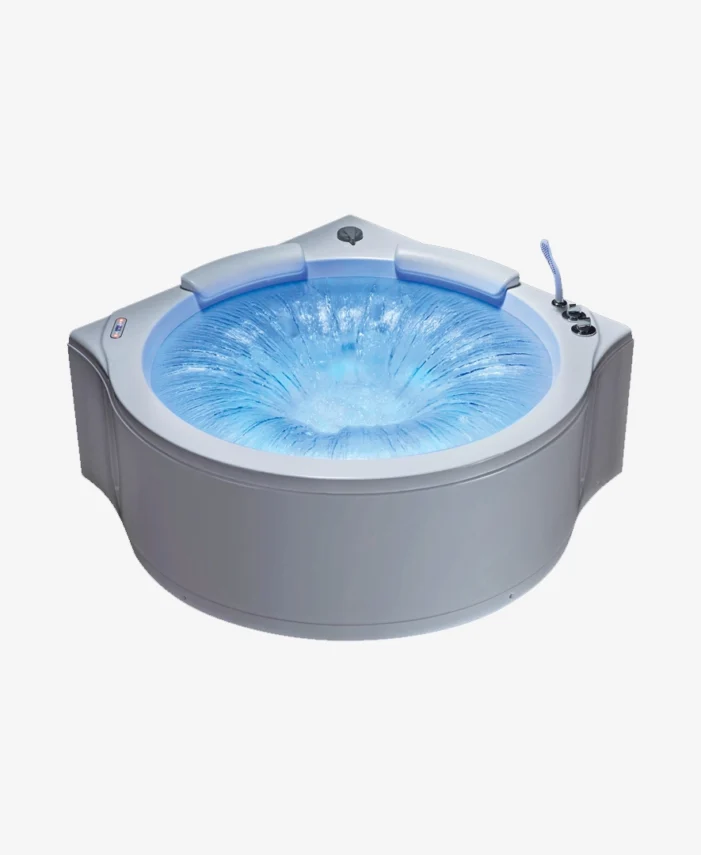 Opera round jacuzzi-style whirlpool bathtub by Colston with modern design
