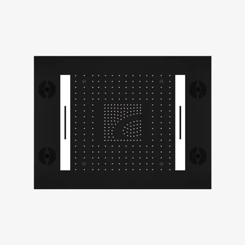 Colston Wisdom shower system with elegant chrome finish and rain showerhead.